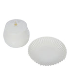 Amaya Decors White Bowl Jar with Tray