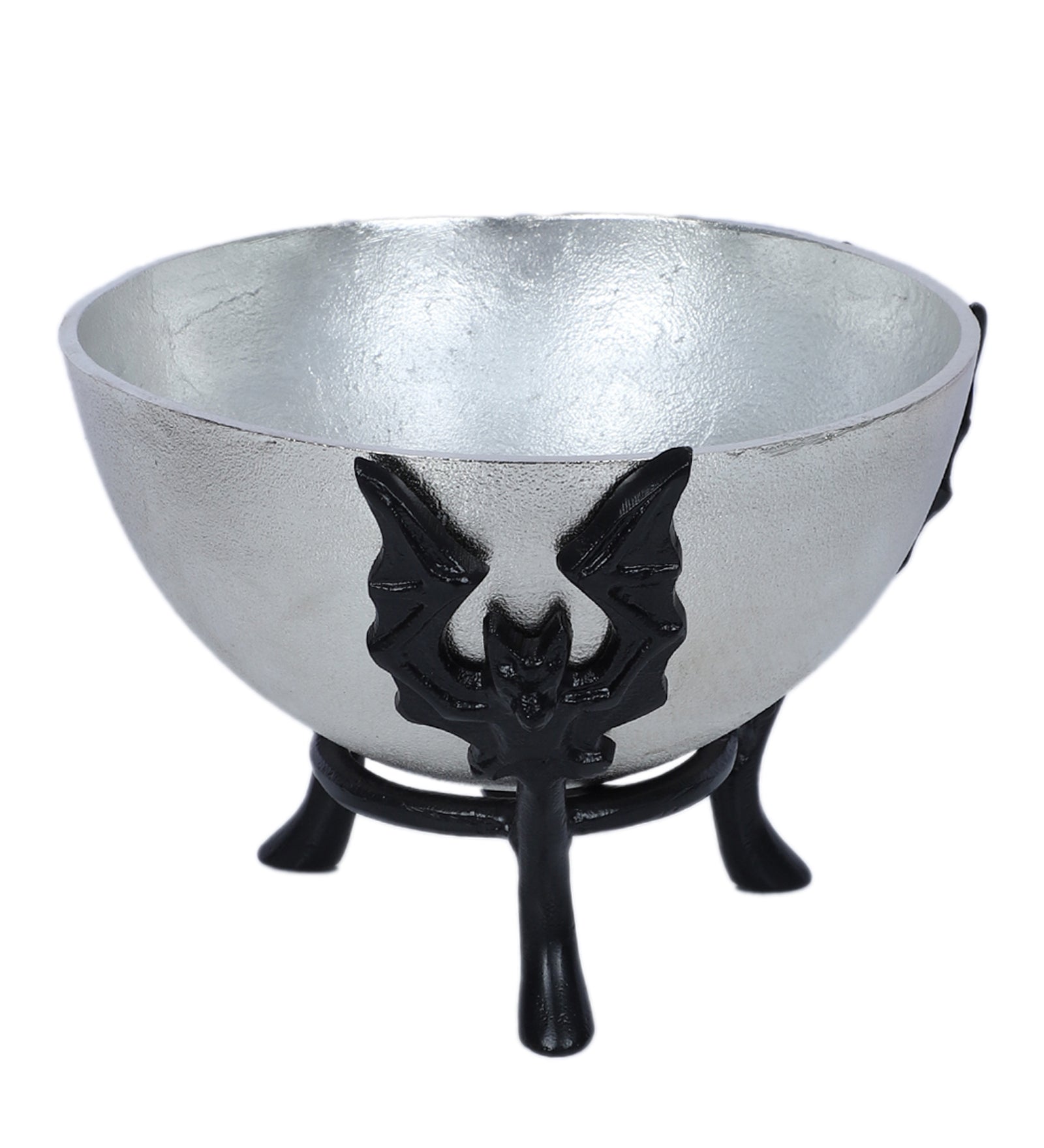Amaya Decors Black & Silver Bowl Fruits Platter | Black & Silver | Aluminium
