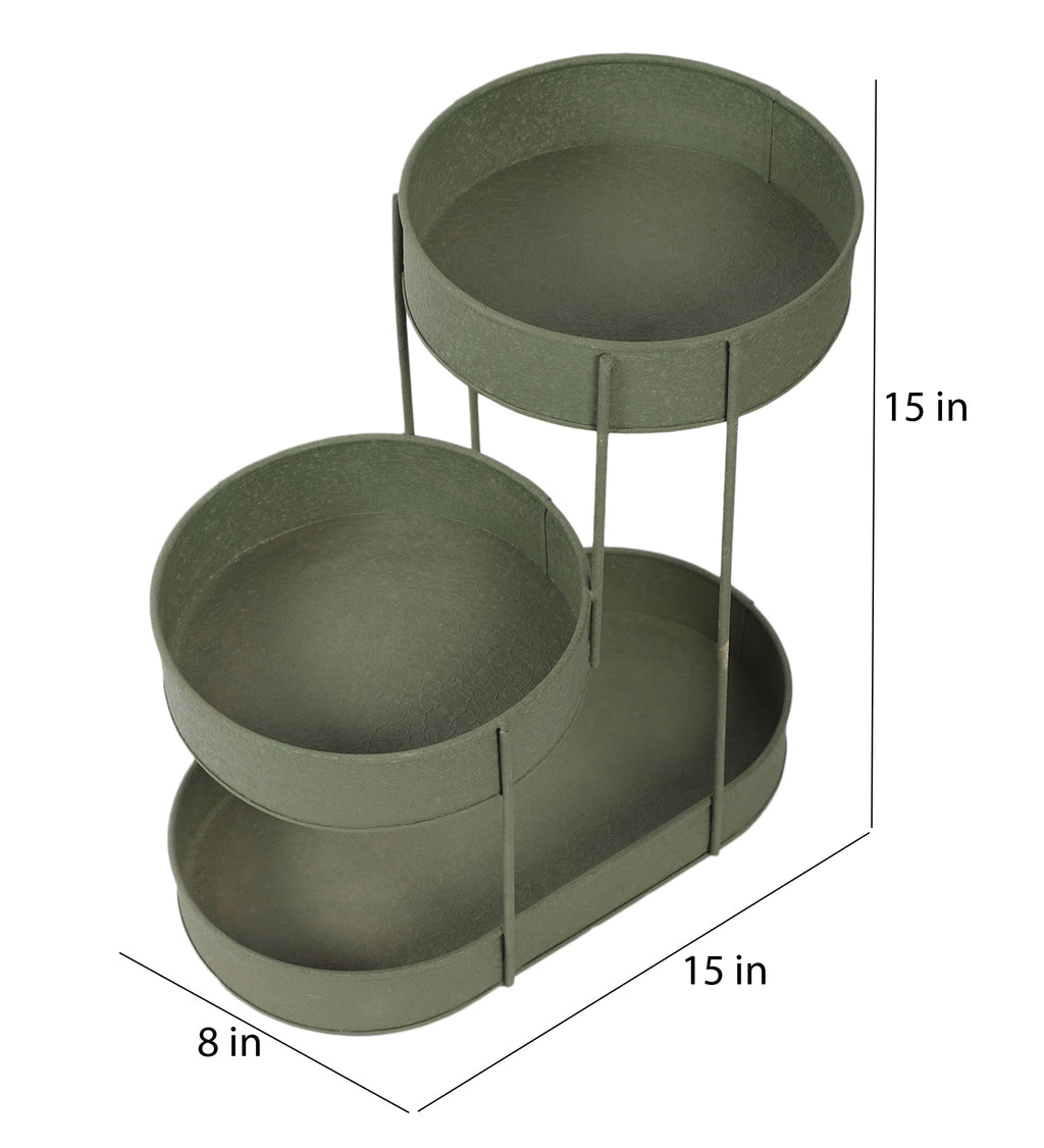 AmayaDecor's Green Textured Organizer | Green | Iron with Powder Coating Pack of 1