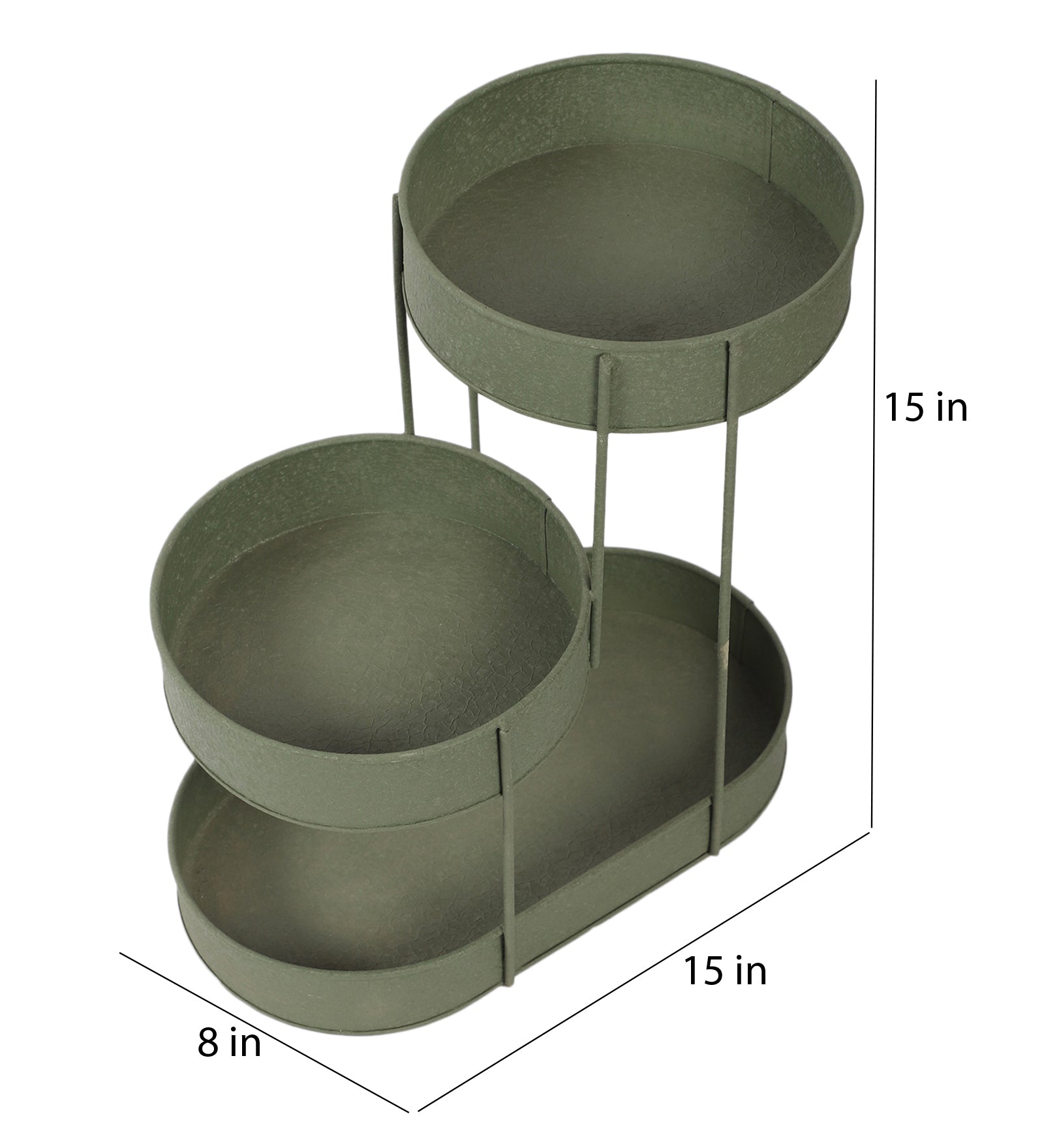 AmayaDecor's Green Textured Organizer | Green | Iron with Powder Coating Pack of 1