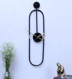 Amaya Decors Black Pipe Oval Clock
