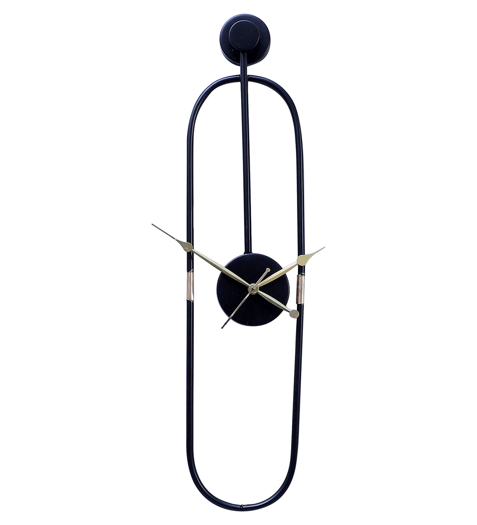 Amaya Decors Black Pipe Oval Clock