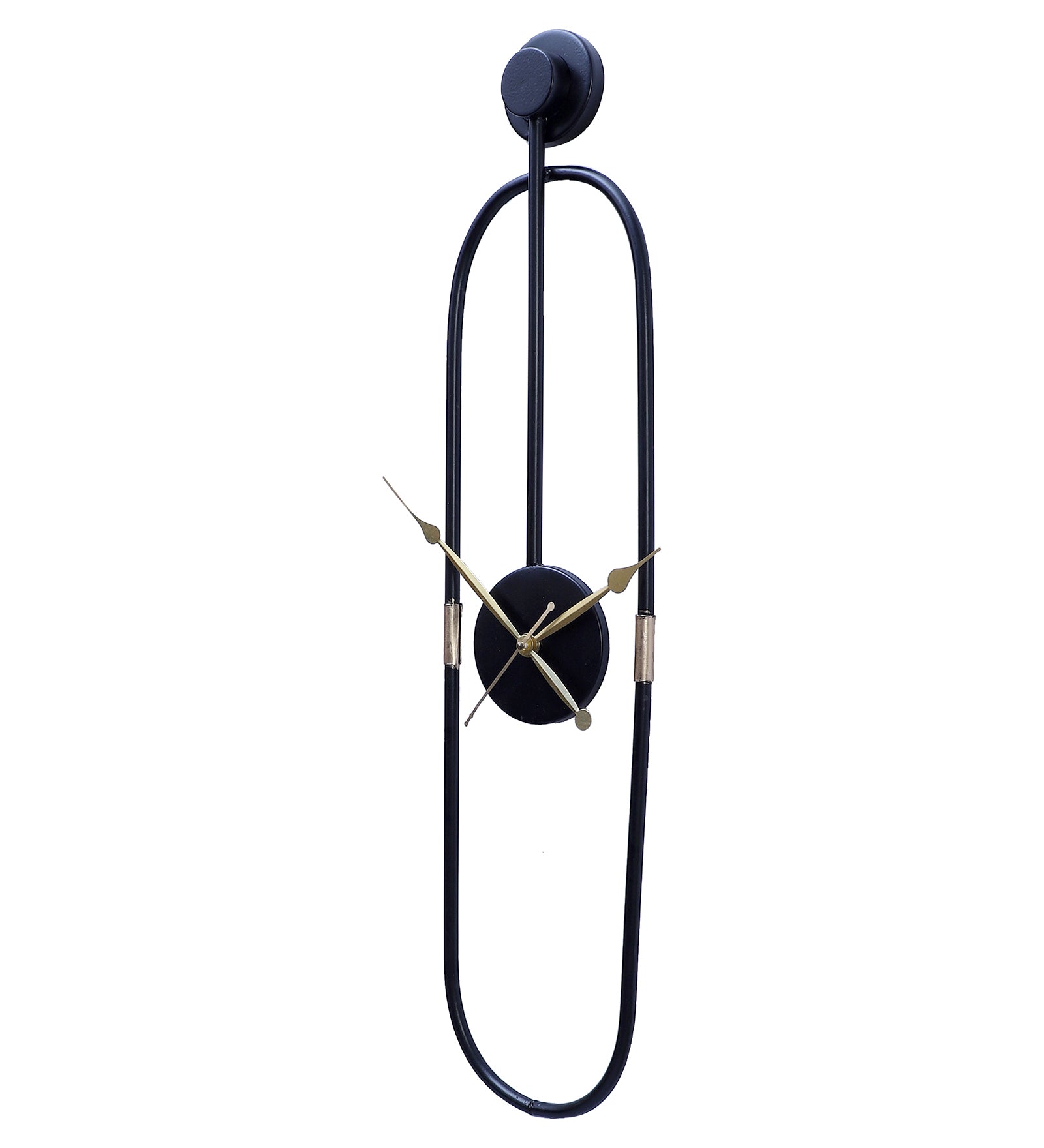 Amaya Decors Black Pipe Oval Clock