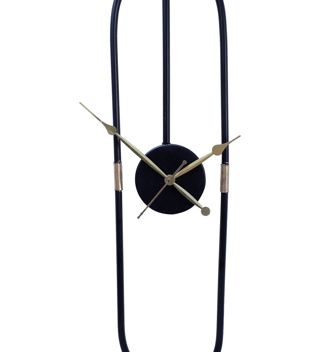 Amaya Decors Black Pipe Oval Clock
