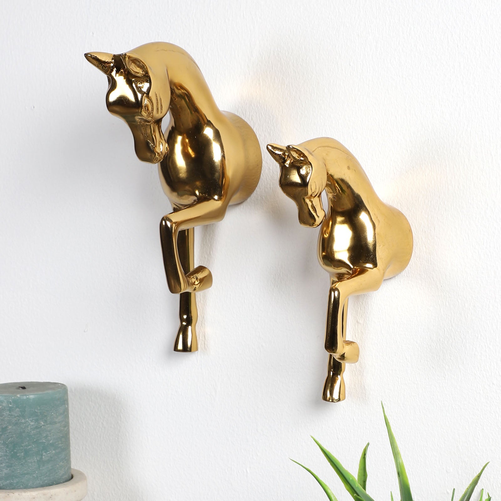 Amaya Decors Running Horses Wall Art, Set of 2