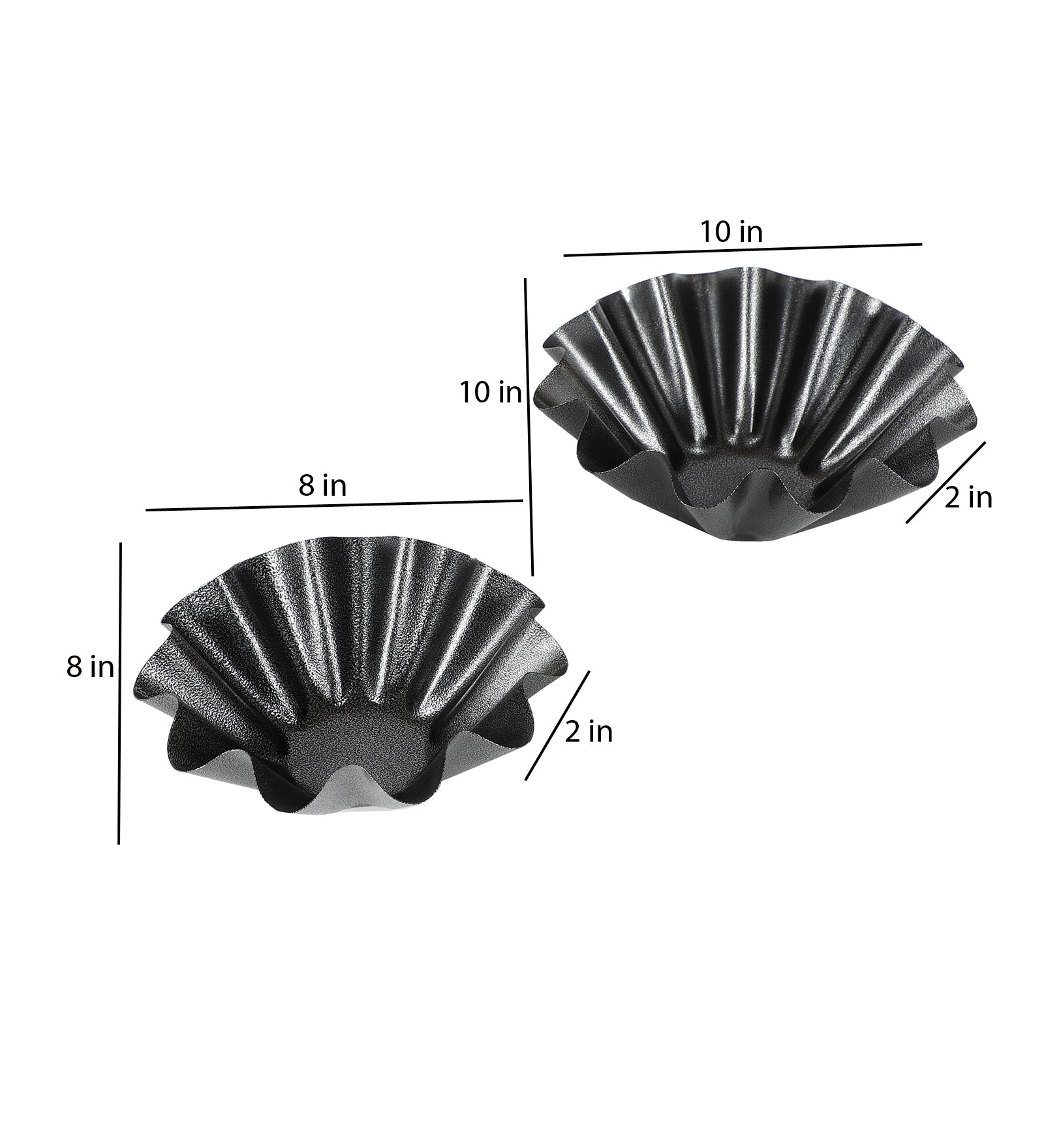 Amaya Decors Grey Textured Urli Bowl Set of 2 | Grey | Iron with Powder Coating