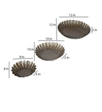 Amaya Decors Gold Textured Urli Bowl Set of 3 | Gold | Iron with Powder Coating