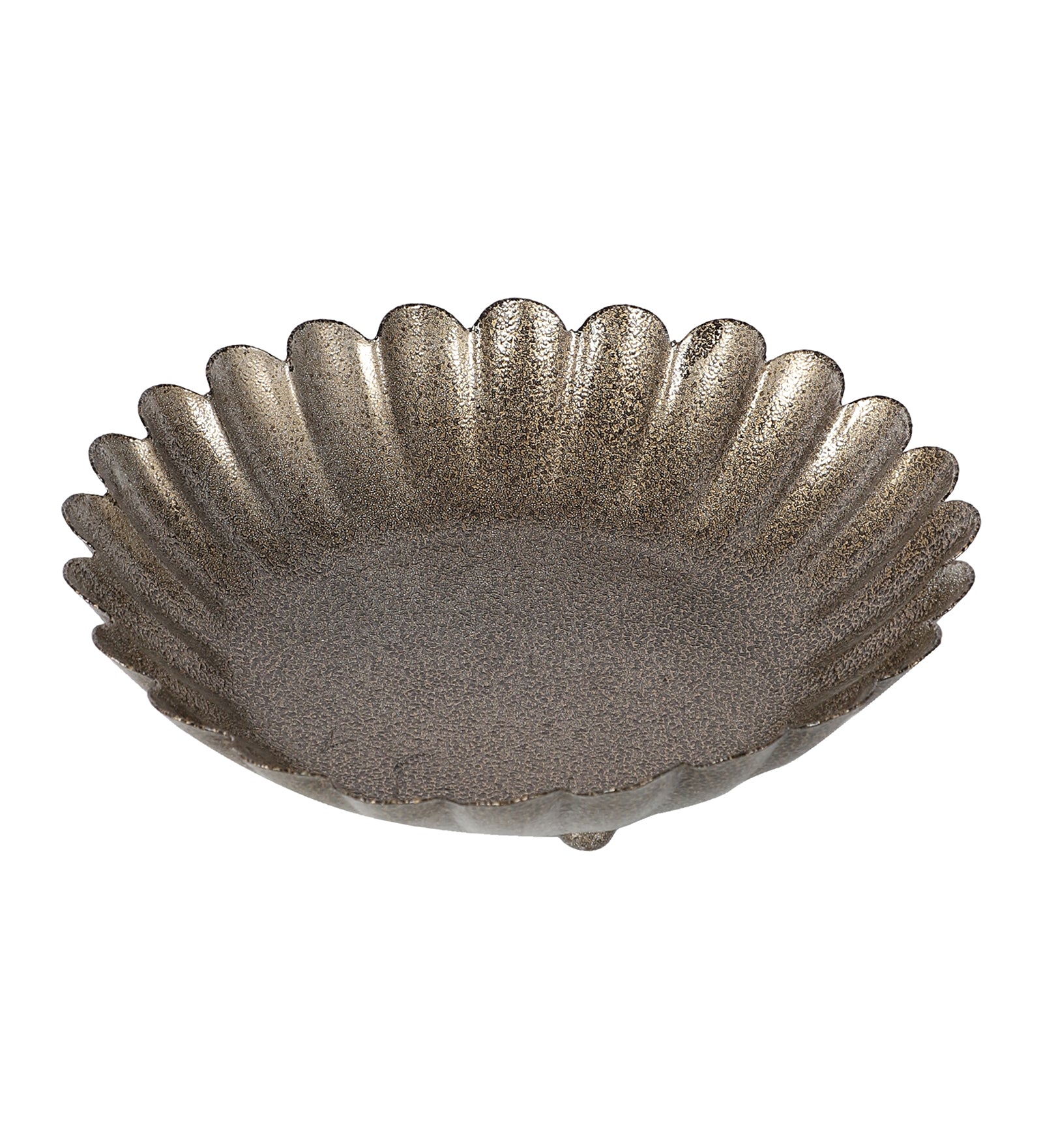 Amaya Decors Gold Textured Urli Bowl Set of 3 | Gold | Iron with Powder Coating