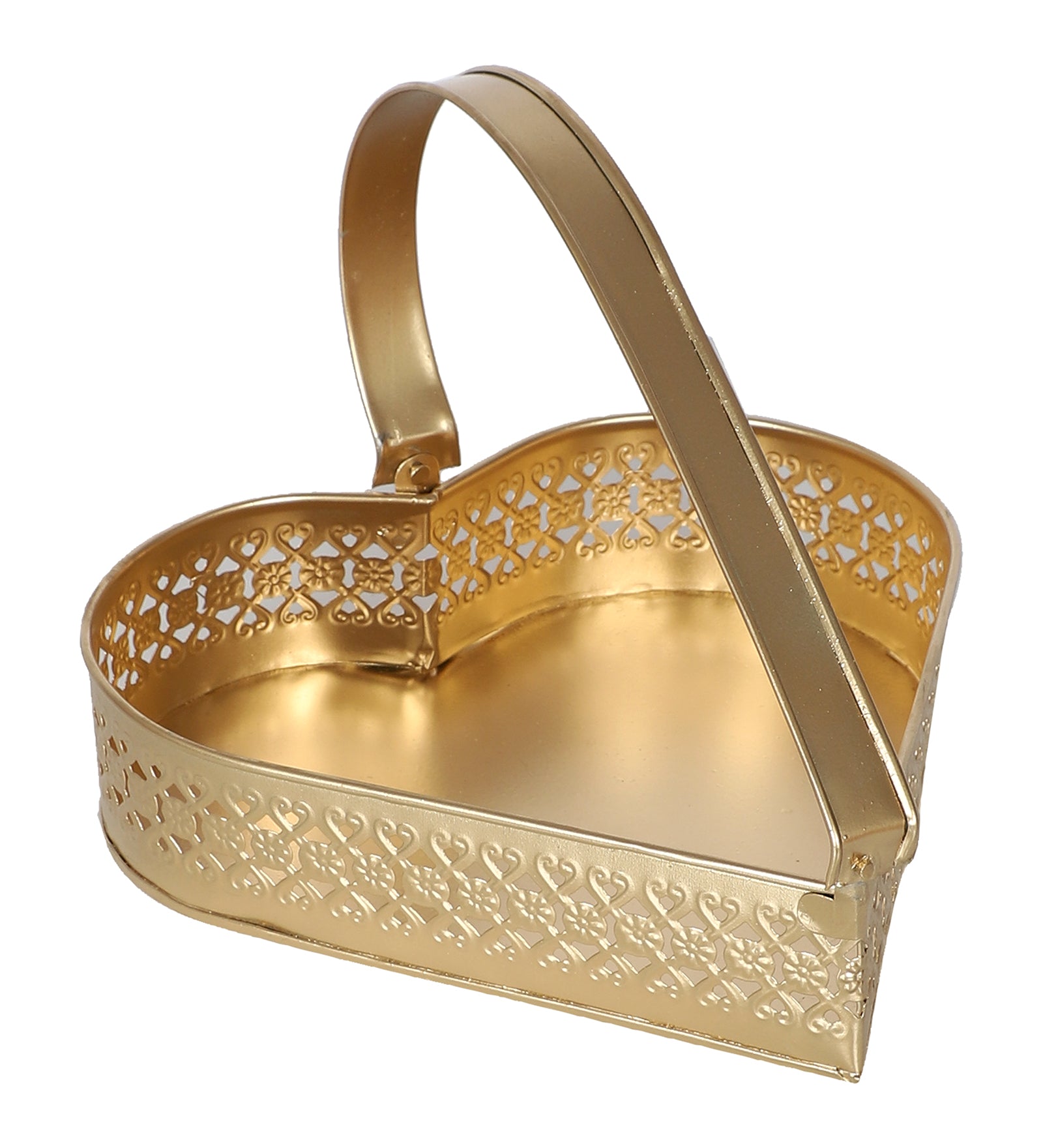 Amaya Decors Heart Shape Gifting Tray Set of 3 | Gold | Iron with Powder Coating
