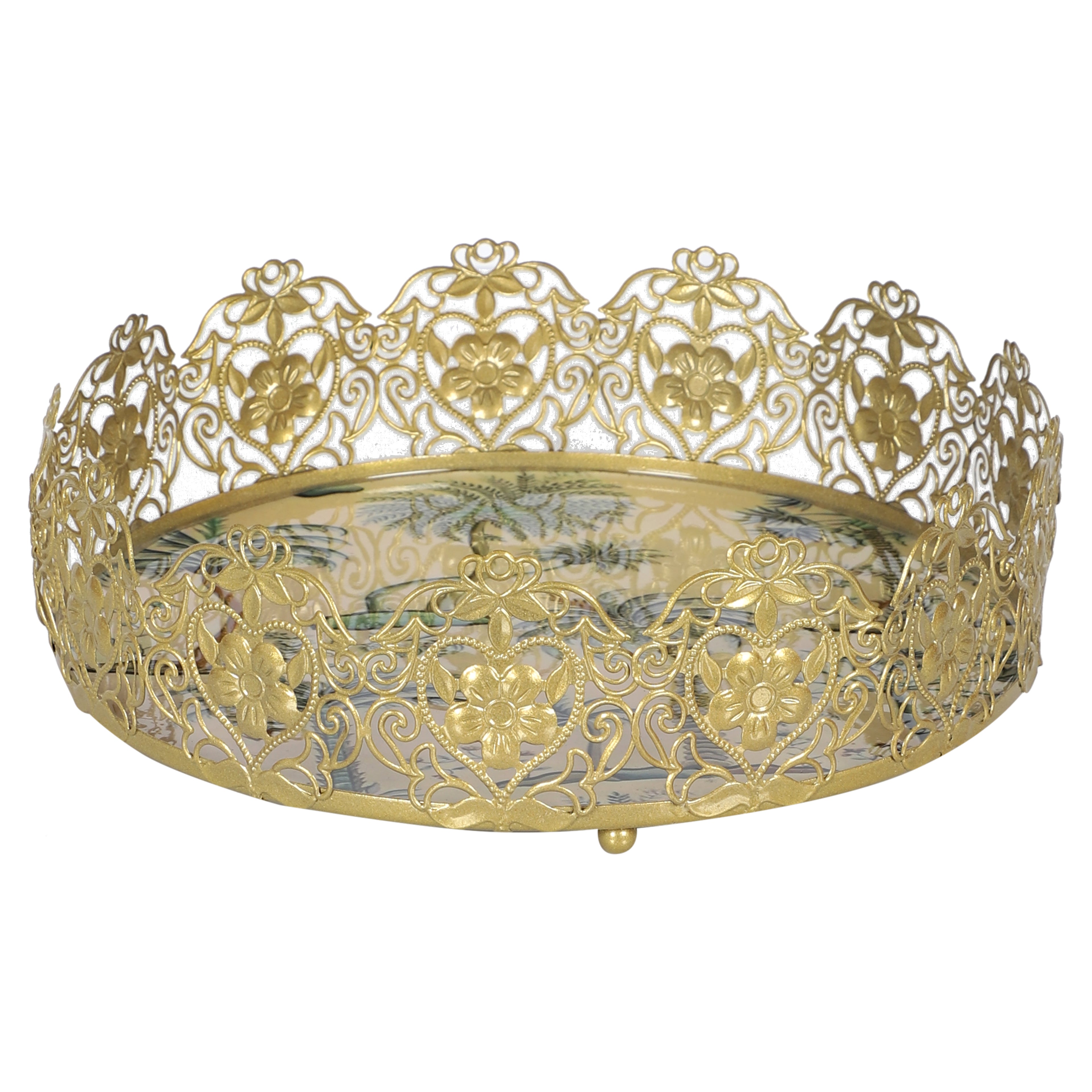 Amaya Decors White & Green Tray
