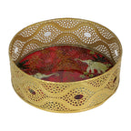 Amaya Decors White Elephant Single Tray Set of 2