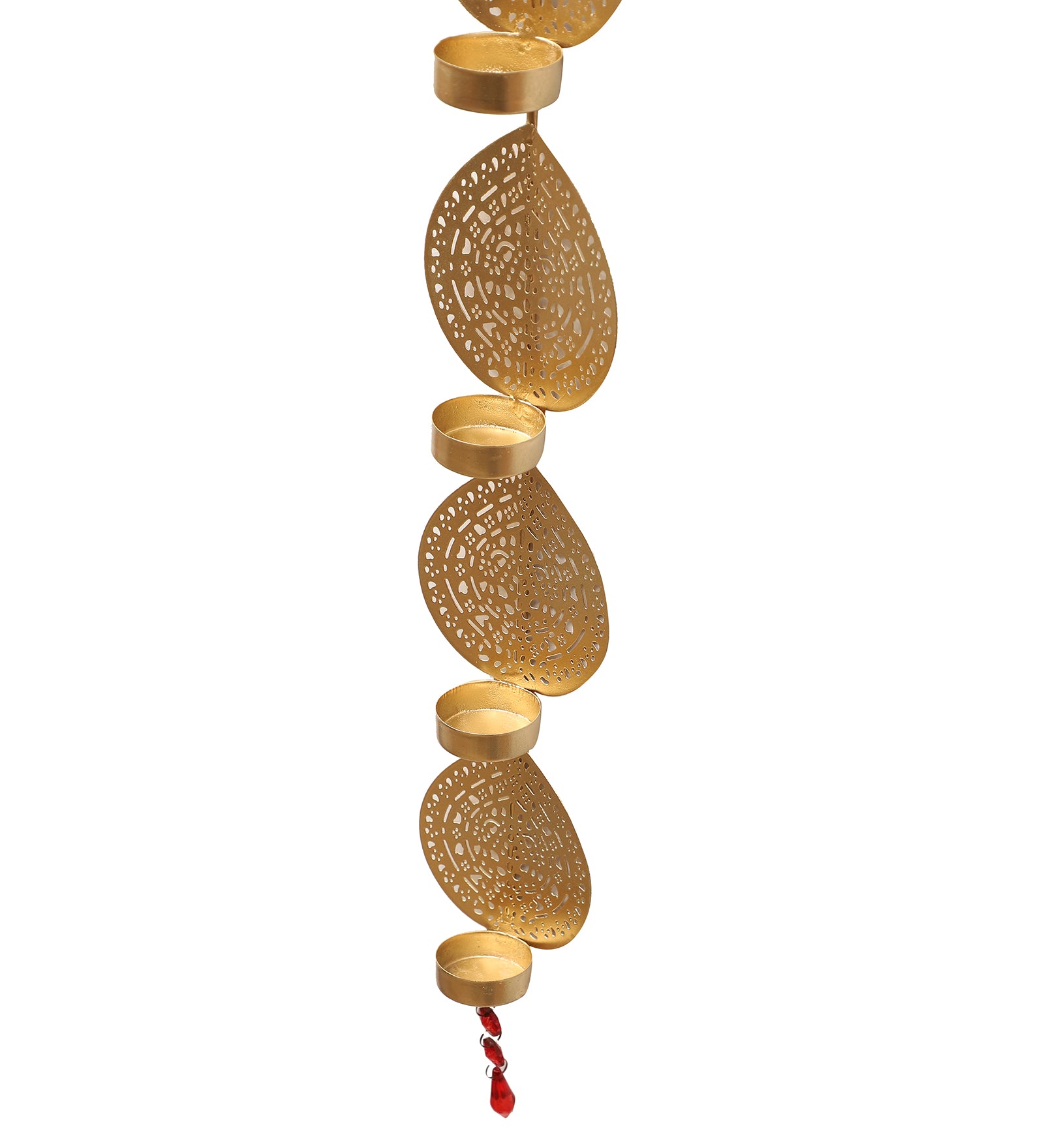 Amaya Decors Hanging Wall Leaf Etching Tealight Holder Set of 3