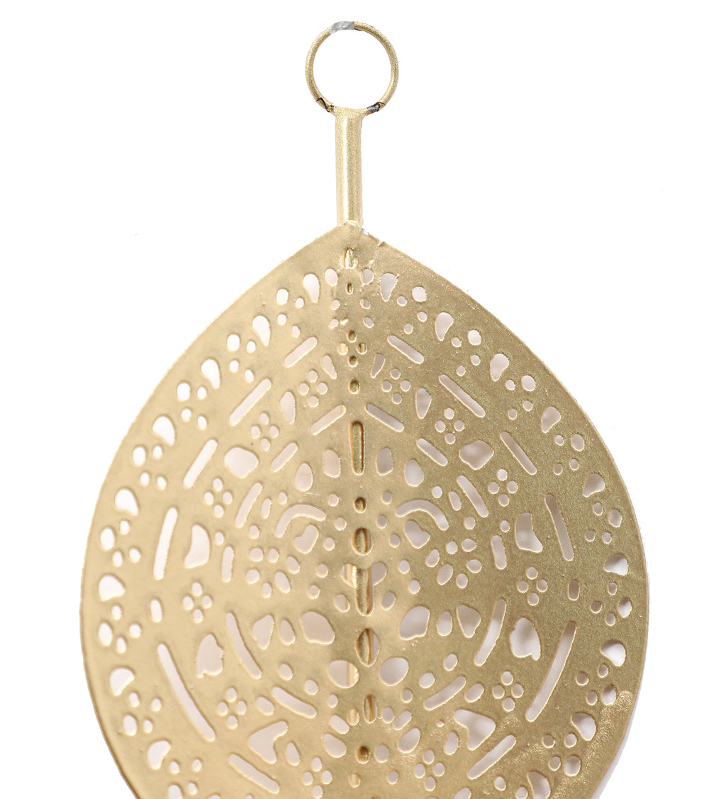Amaya Decors Hanging Wall Leaf Etching Tealight Holder Set of 3