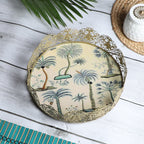 Amaya Decors White & Green Tray