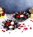 Amaya Decors Grey Textured Urli Bowl Set of 2 | Grey | Iron with Powder Coating