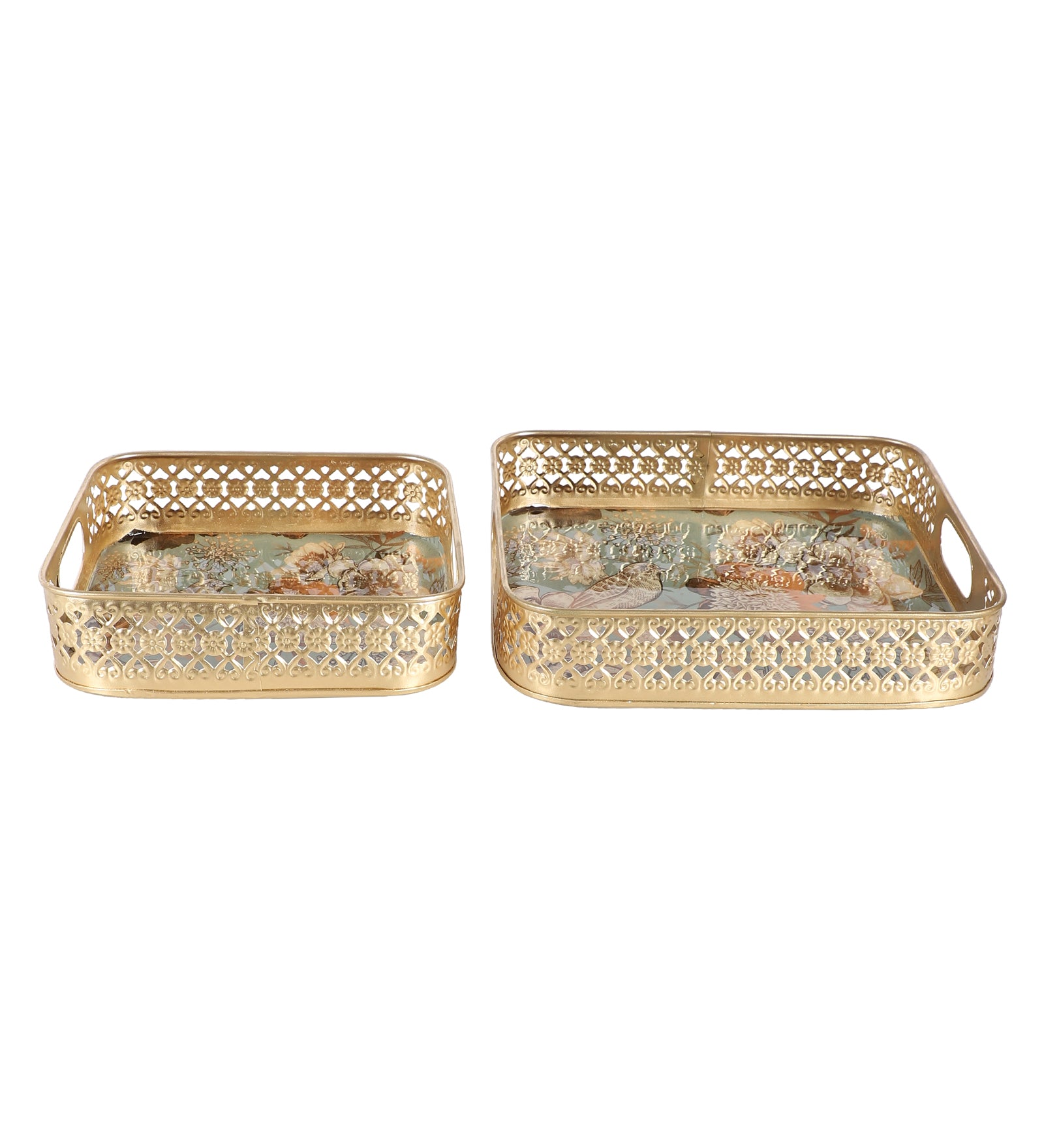 Amaya Decors Square Flower Tray Set of 2