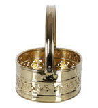 Amaya Decors Oval Brass Sheet Pooja Gifting Basket Set of 3