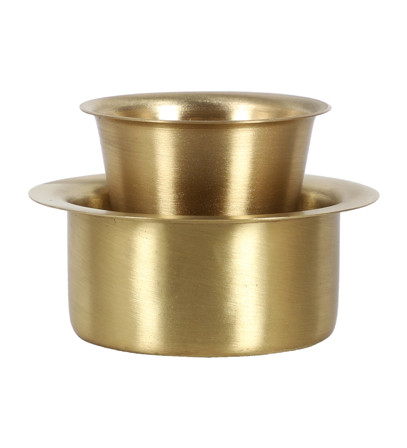 Amaya Decors Brass Filter Coffe Bowl & Glass Set of 8 | Gold | Brass
