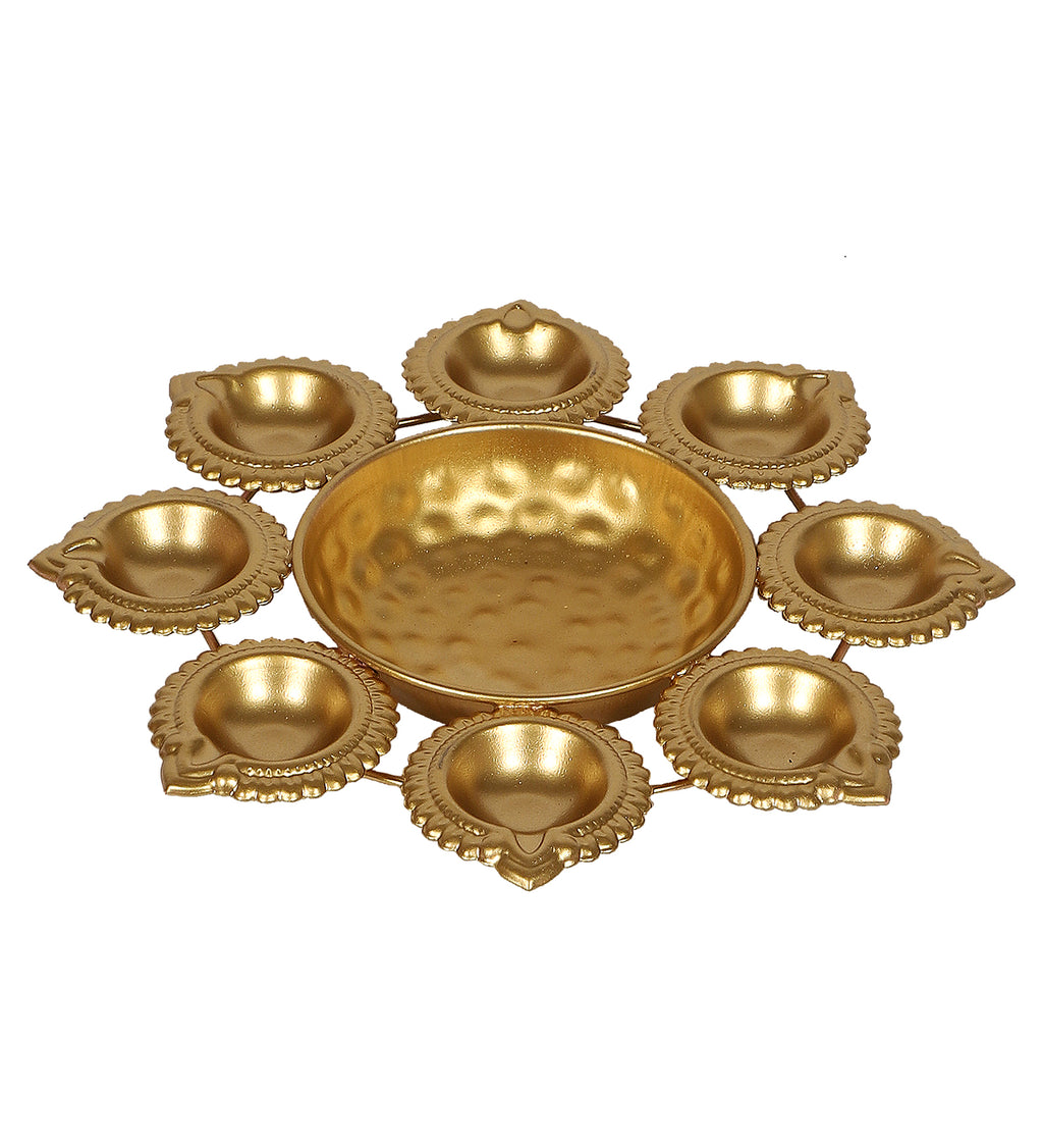 Amaya Decors Dia Bowl Urli | Gold | Iron with Powder Coating