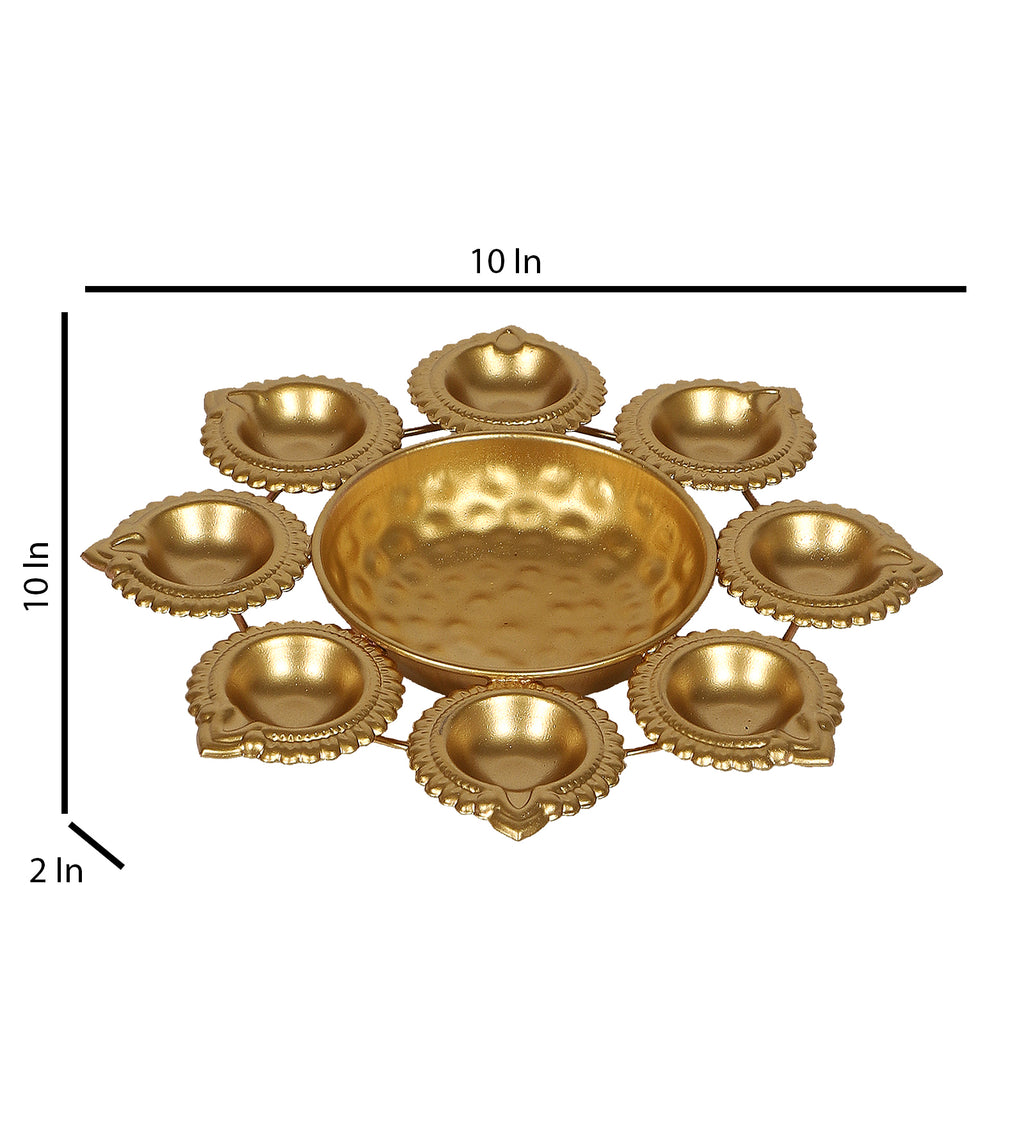Amaya Decors Dia Bowl Urli | Gold | Iron with Powder Coating