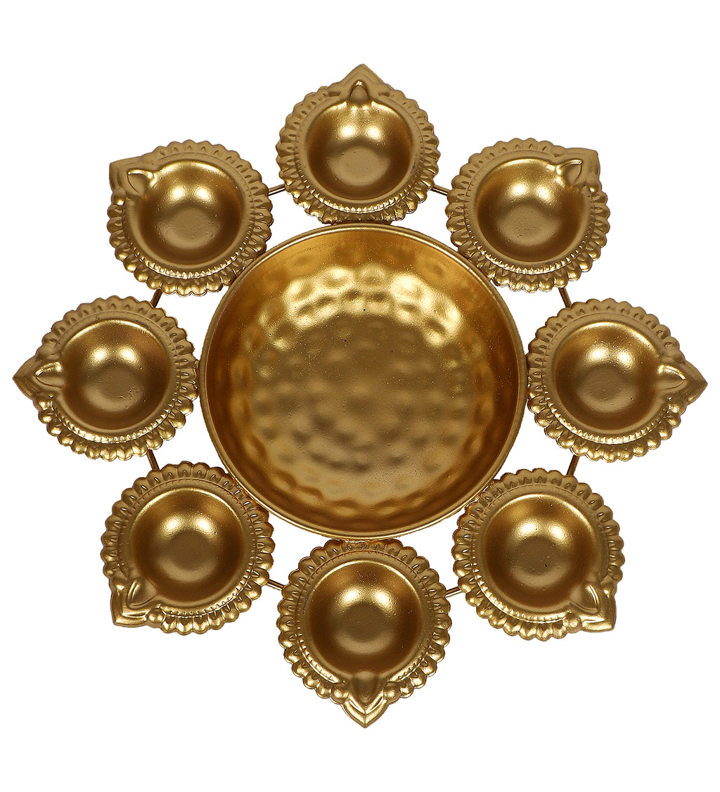 Amaya Decors Dia Bowl Urli | Gold | Iron with Powder Coating