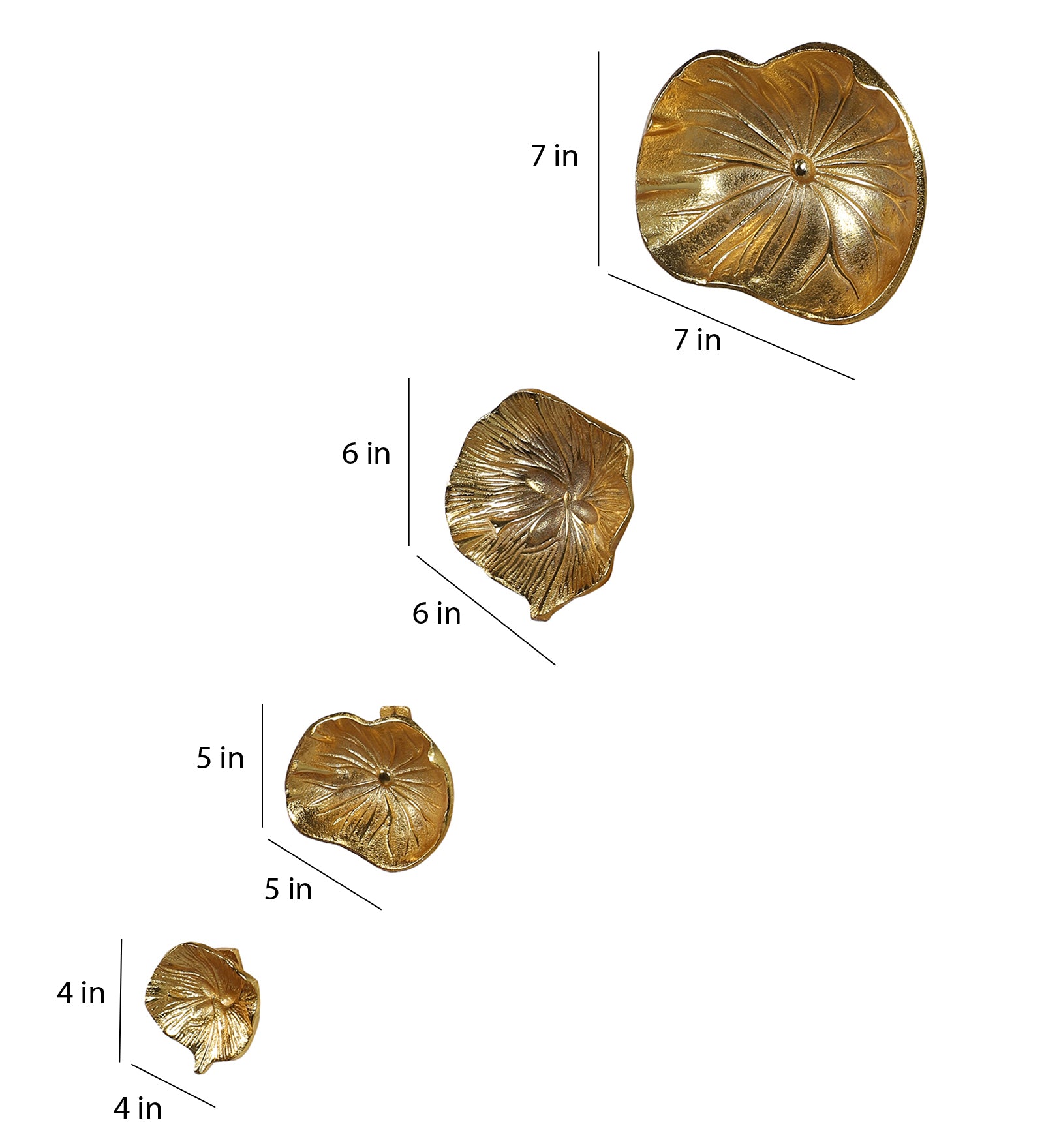 Amaya Decors Flower Aluminium Wall Art Set of 8