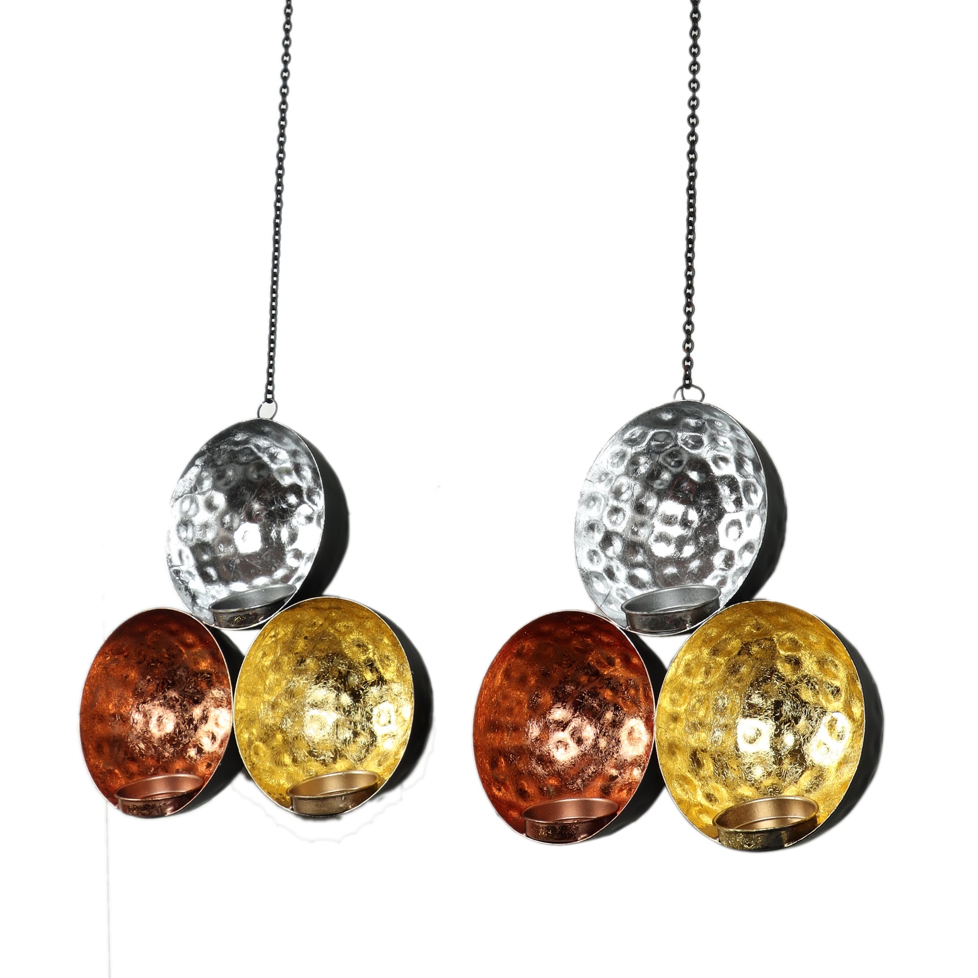 Amaya Decors Wall Three Color Tealight Holder Set of 2