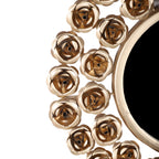 Amaya Decors Gold Rose Mirror Set of 2 (15x15x1 Inch)