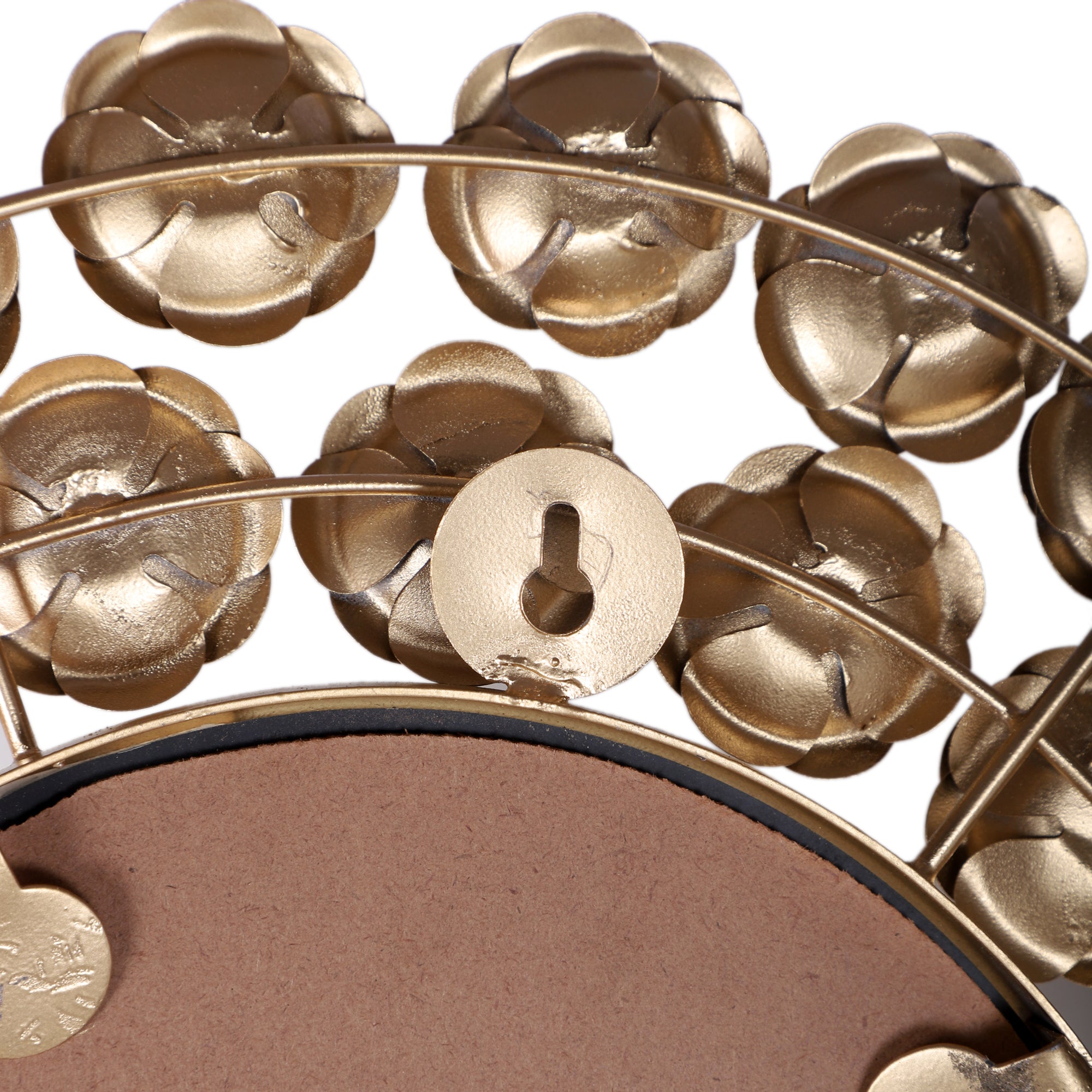 Amaya Decors Gold Rose Mirror Set of 2 (15x15x1 Inch)