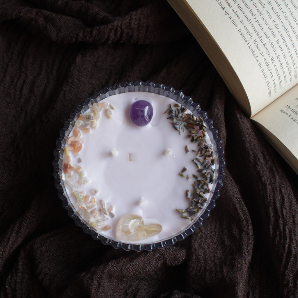 I AM BLESSED WITH PEACE AND HAPPINESS intention candle for manifestation