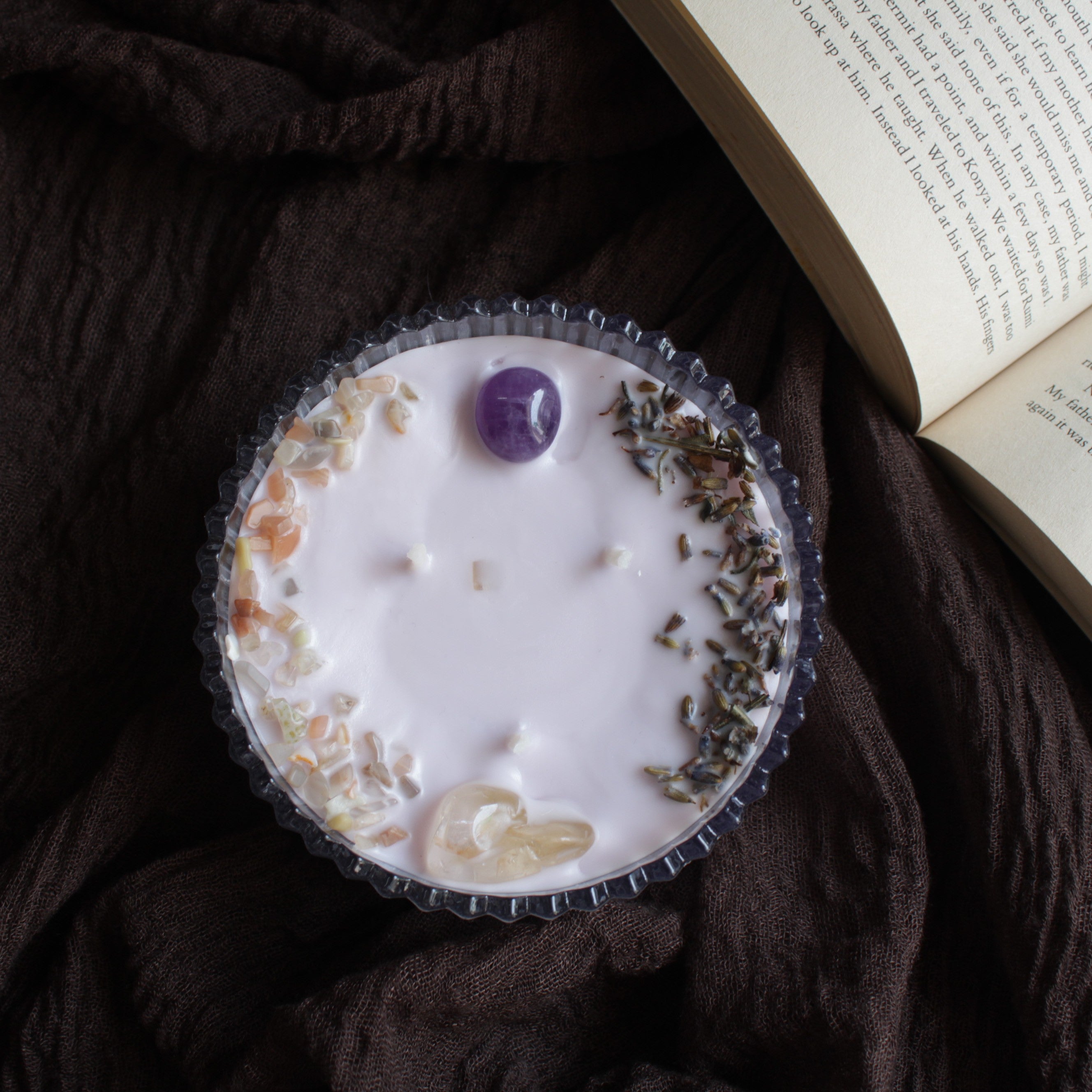 I AM BLESSED WITH PEACE AND HAPPINESS intention candle for manifestation