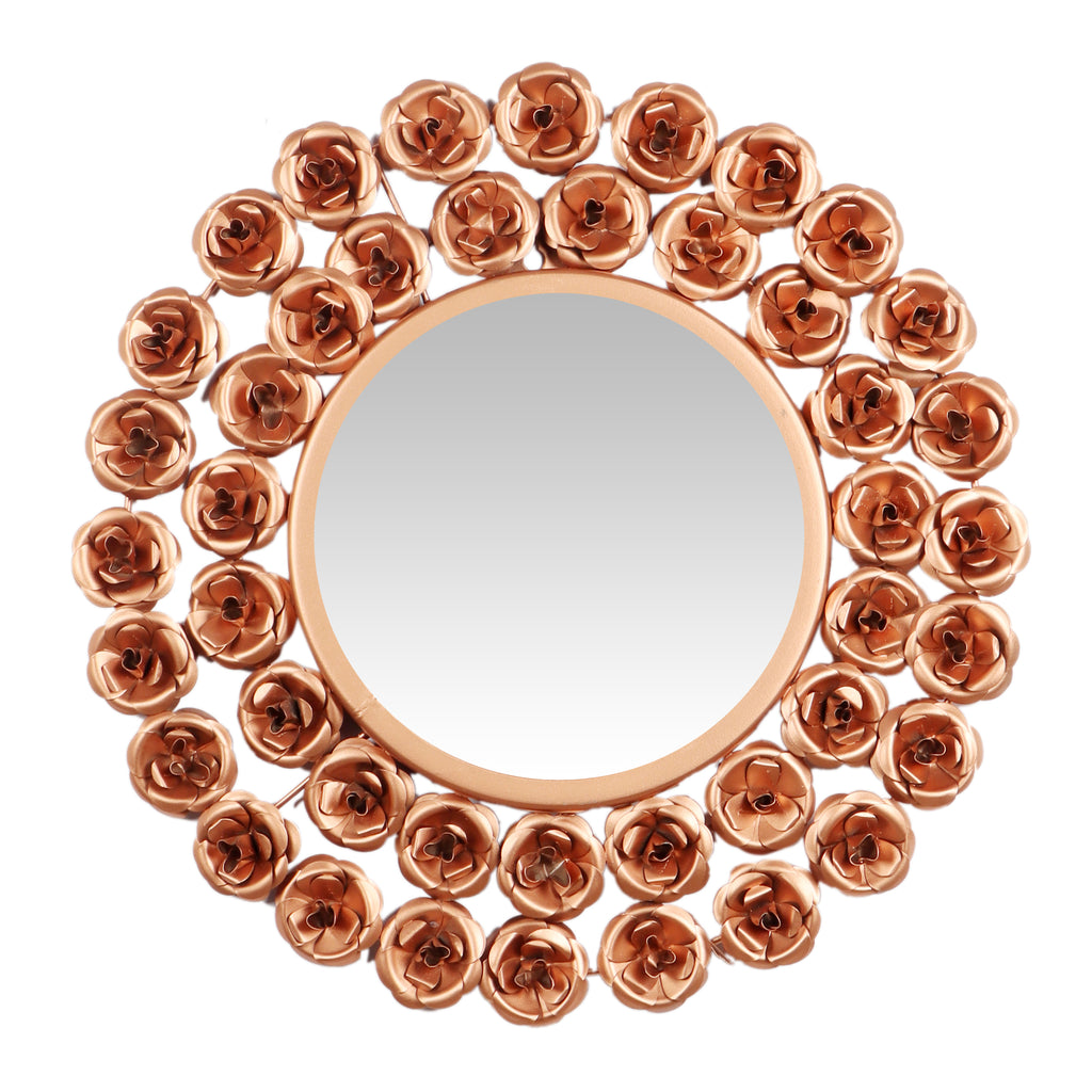 Amaya Decors Copper Rose Mirror Set of 2 (15x15 Inch)
