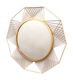 Amaya Decors Hexagon Lines Mirror (24x24x1 Inch)