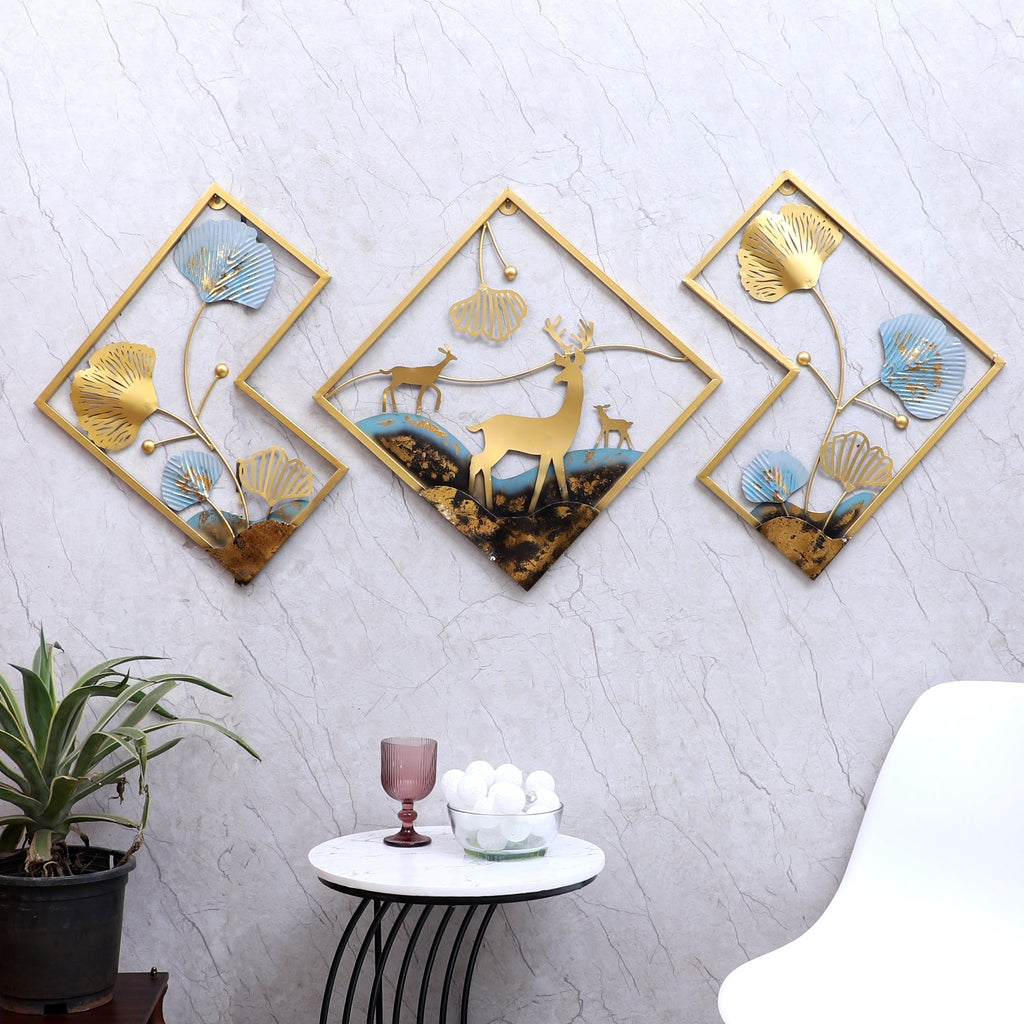 Amaya Decors Deer Wall Art Set of 3