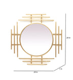 Amaya Decors Three Stripes Wall Mirror (24x24x1 Inch)