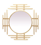 Amaya Decors Three Stripes Wall Mirror (24x24x1 Inch)
