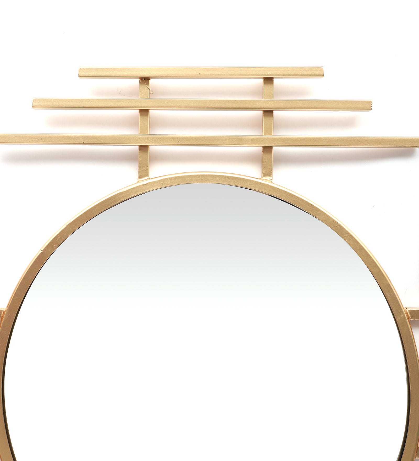 Amaya Decors Three Stripes Wall Mirror (24x24x1 Inch)