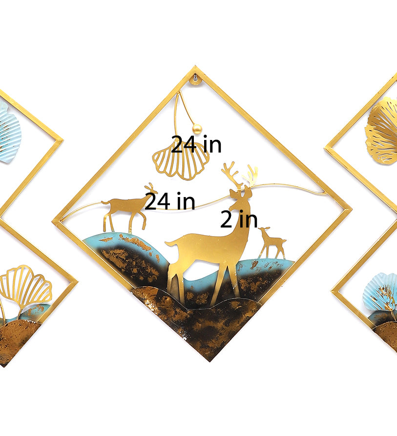 Amaya Decors Deer Wall Art Set of 3