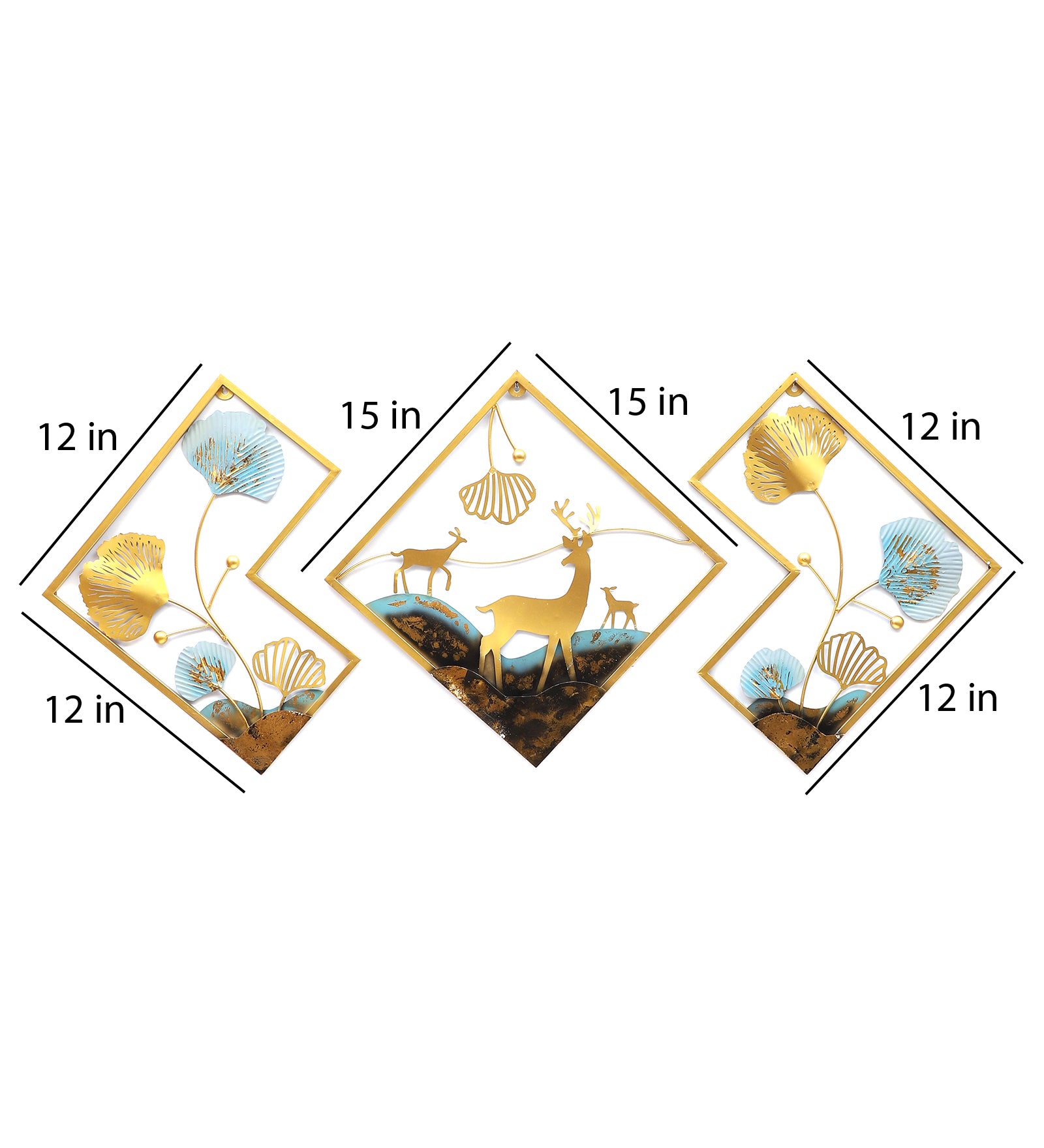 Amaya Decors Deer Wall Art Set of 3