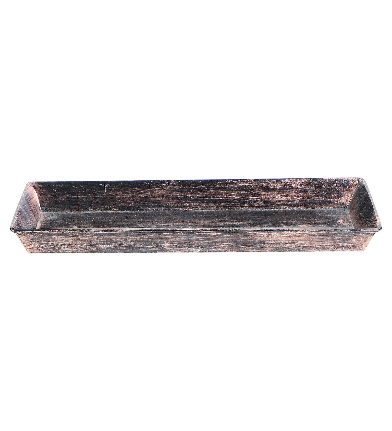 Amaya Decors Copper & Black Metal Table Planters with Tray Set of 4
