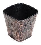 Amaya Decors Copper & Black Metal Table Planters with Tray Set of 4