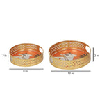 Amaya Decors Orange Cow Tray Set of 2