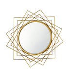 Amaya Decors Cross Lines Wired Wall Miror (24x24 inch)