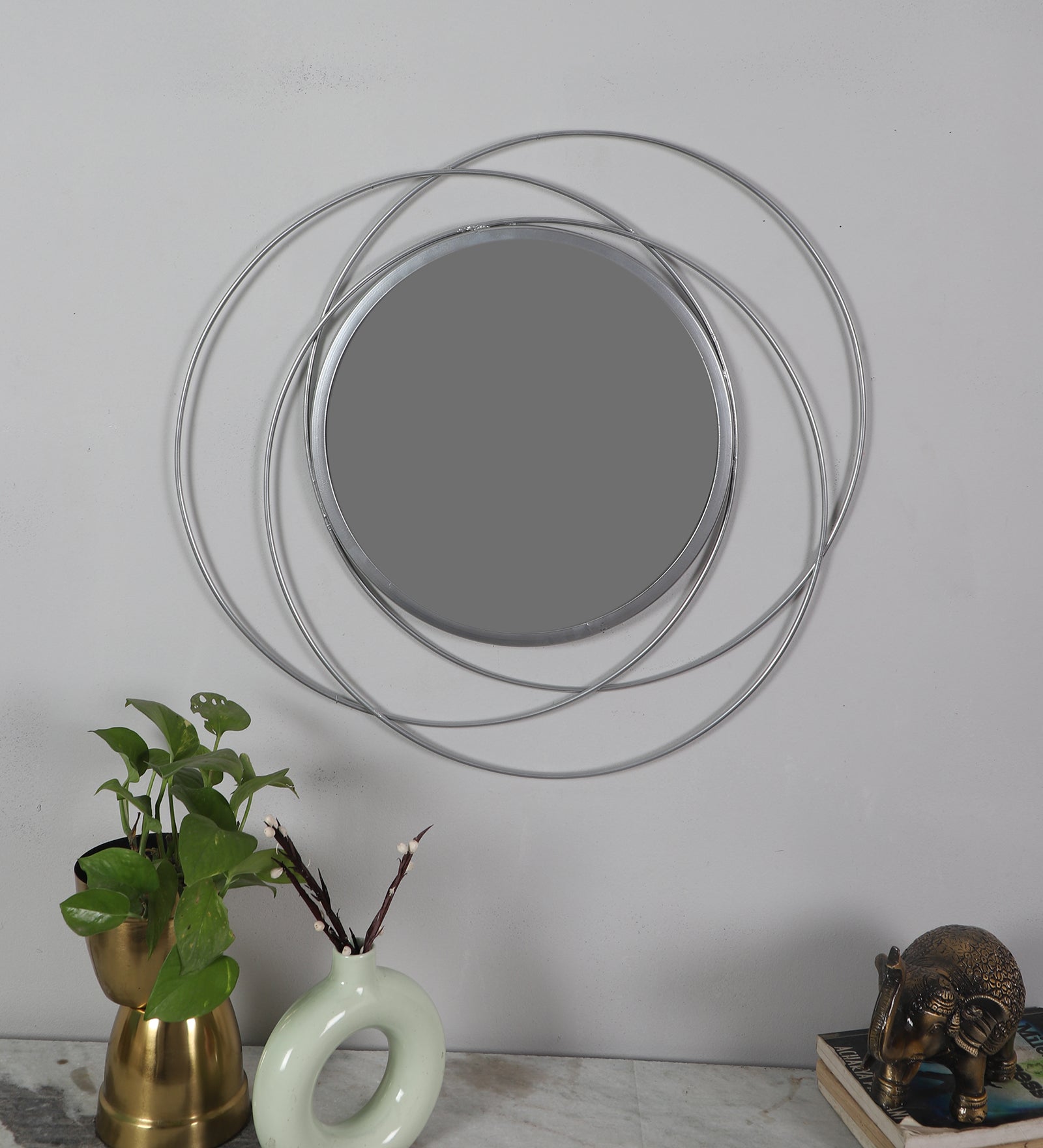 Amaya Decors Double Wired Round Wall Mirror