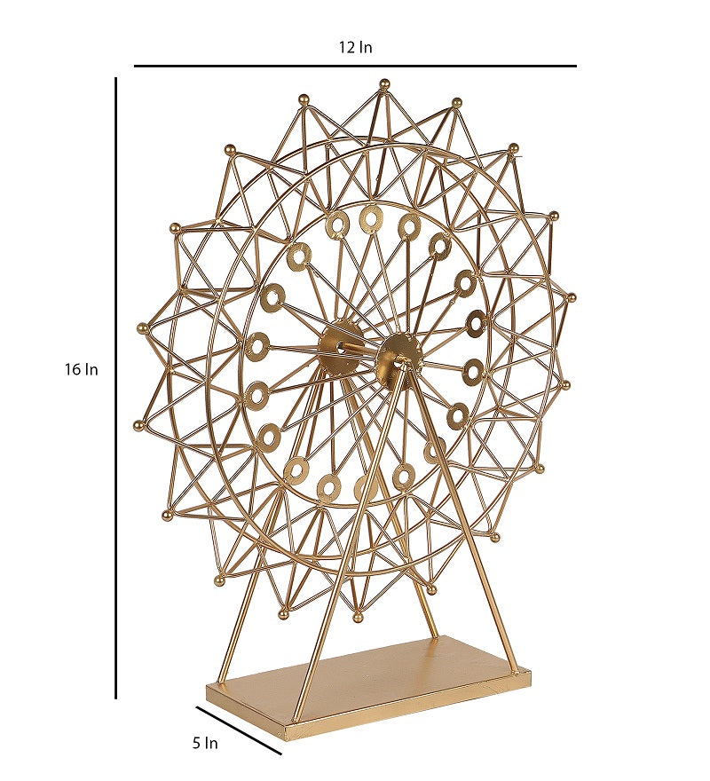 Amaya Decors The Ferrous Revolving Wheel Showpiece
