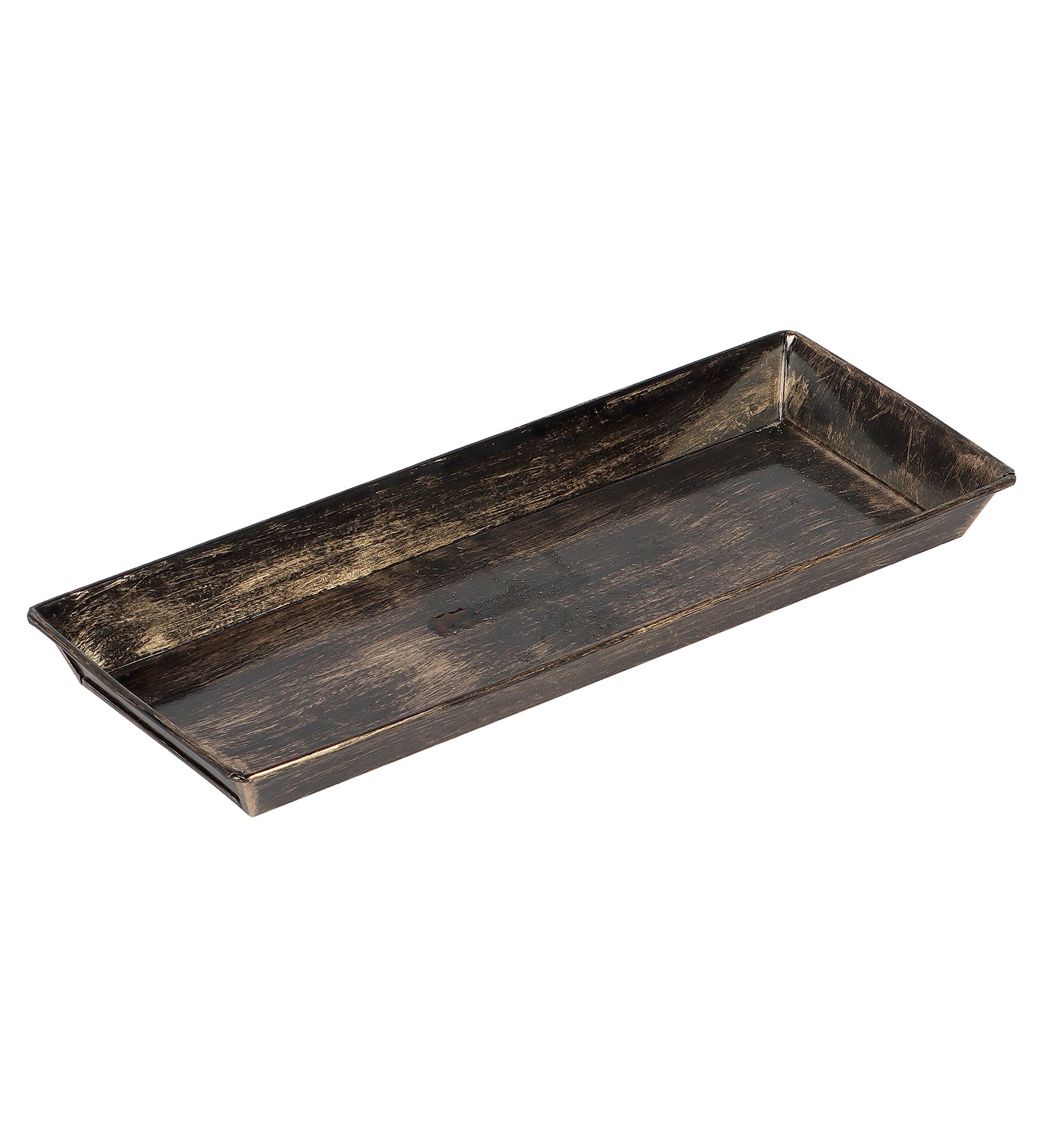 Amaya Decors Black & Gold Metal Table Planters with Tray Set of 4