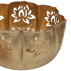 Amaya Decors Big Lotus Urli with Stand & Bowls Set of 10 | Gold | Iron with Powder Coating