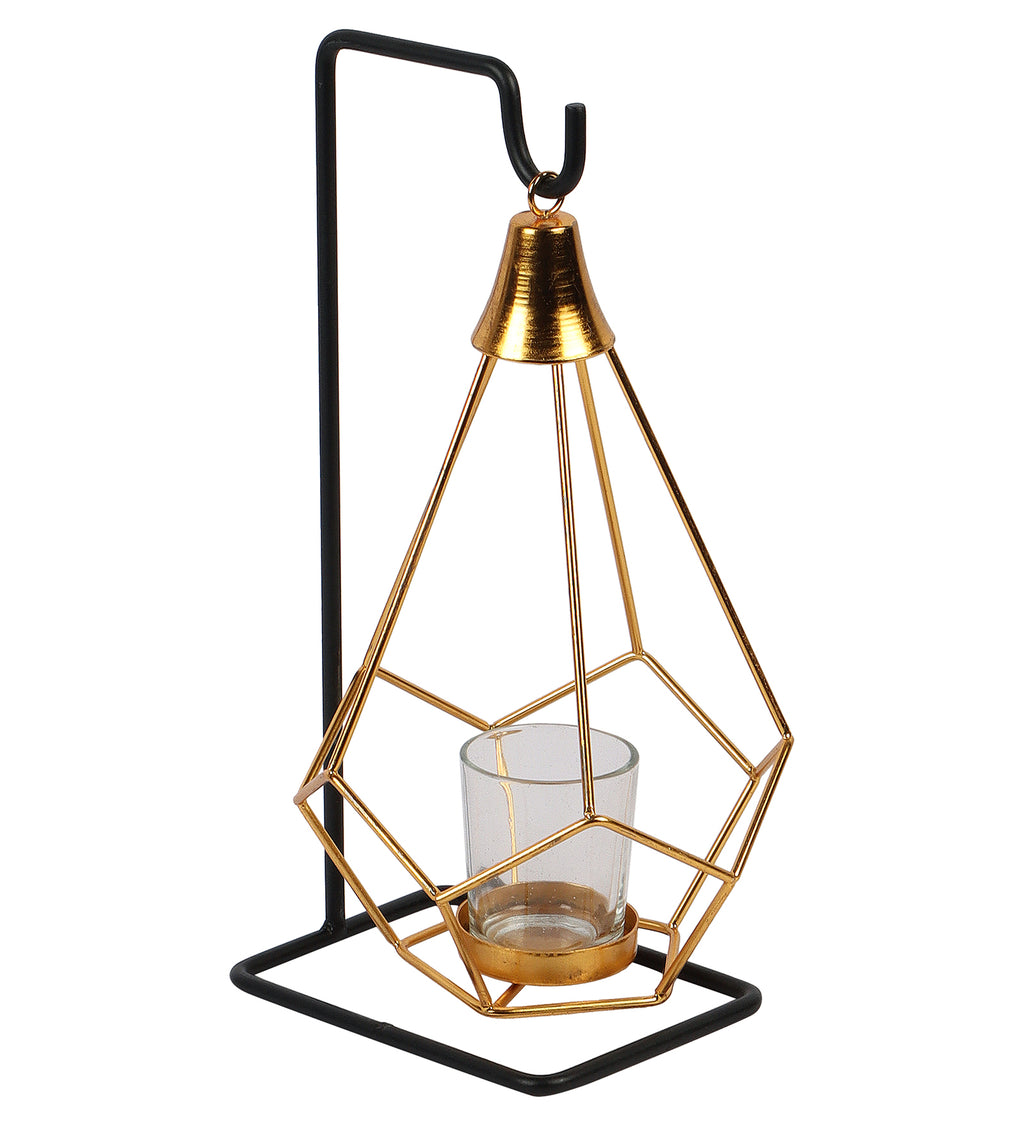 Amaya Decors Gold & Black Diamond Pendulam | Gold & Black | Iron with Powder Coating