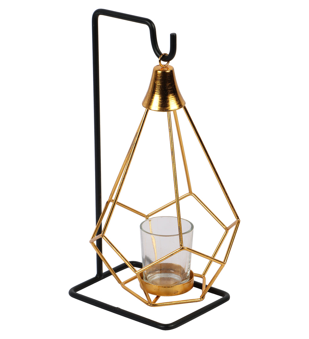 Amaya Decors Gold & Black Diamond Pendulam | Gold & Black | Iron with Powder Coating