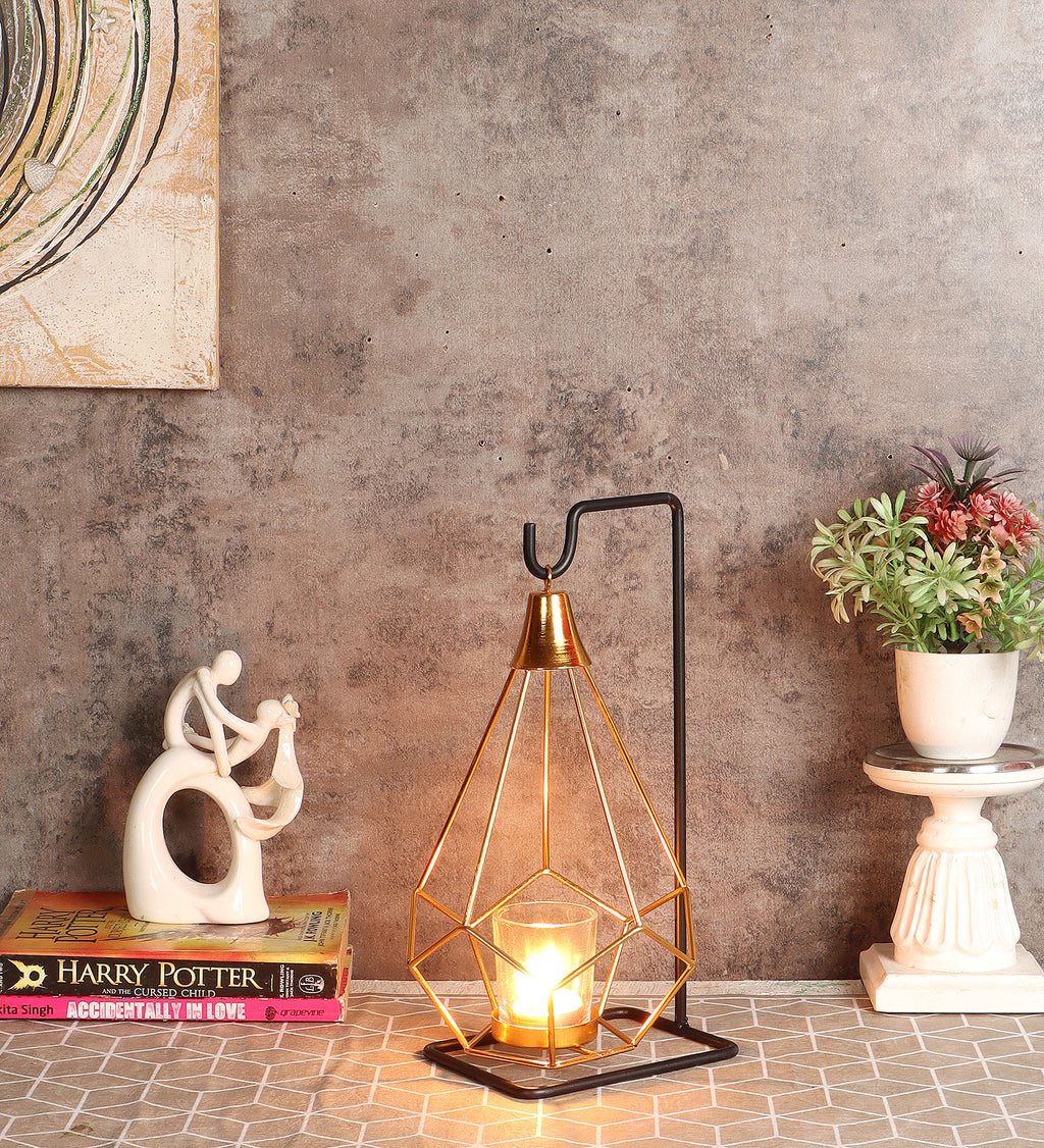 Amaya Decors Gold & Black Diamond Pendulam | Gold & Black | Iron with Powder Coating